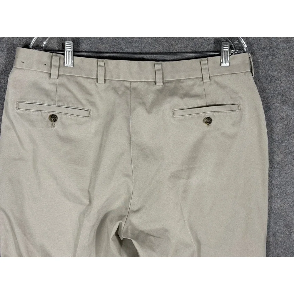 Brooks Brothers Advantage Chino Clark Pants Beige Men's‎ W36 L30 Cotton - Picture 12 of 13